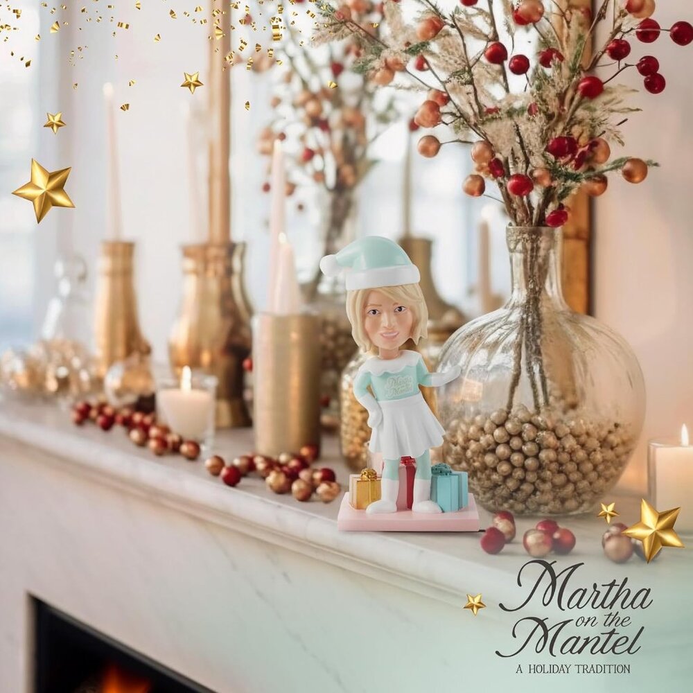 Martha Stewart Funny Bobbleheads – Martha on The Mantel Santa Bobblehead - Picture 2 of 7